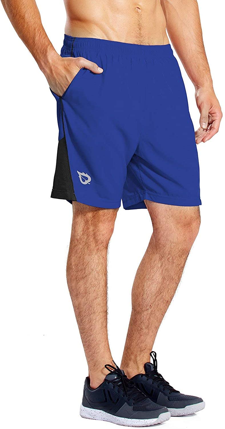 BALEAF Men's 7'' Athletic Running Shorts Quick Dry Mesh Liner Back