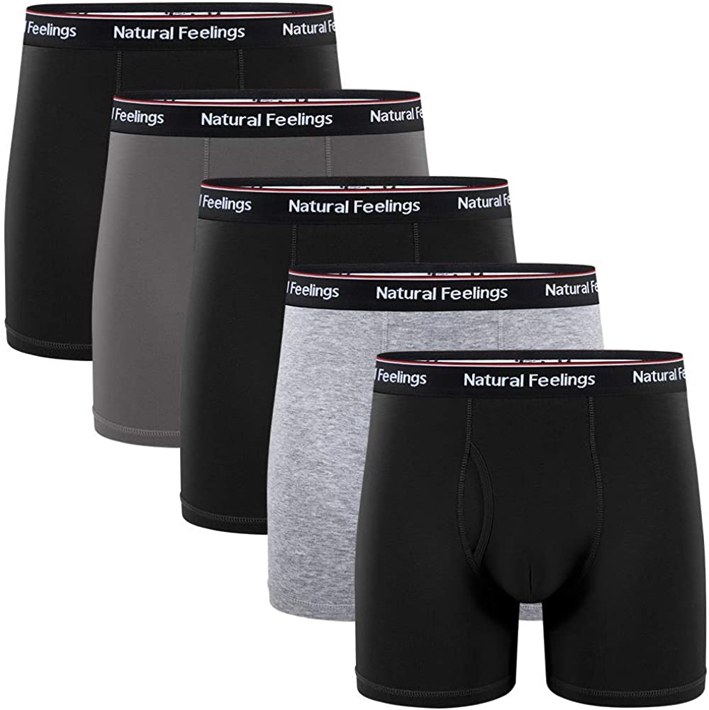 Natural Feelings Men's 6 Underwear Boxers Briefs Modal Open Fly