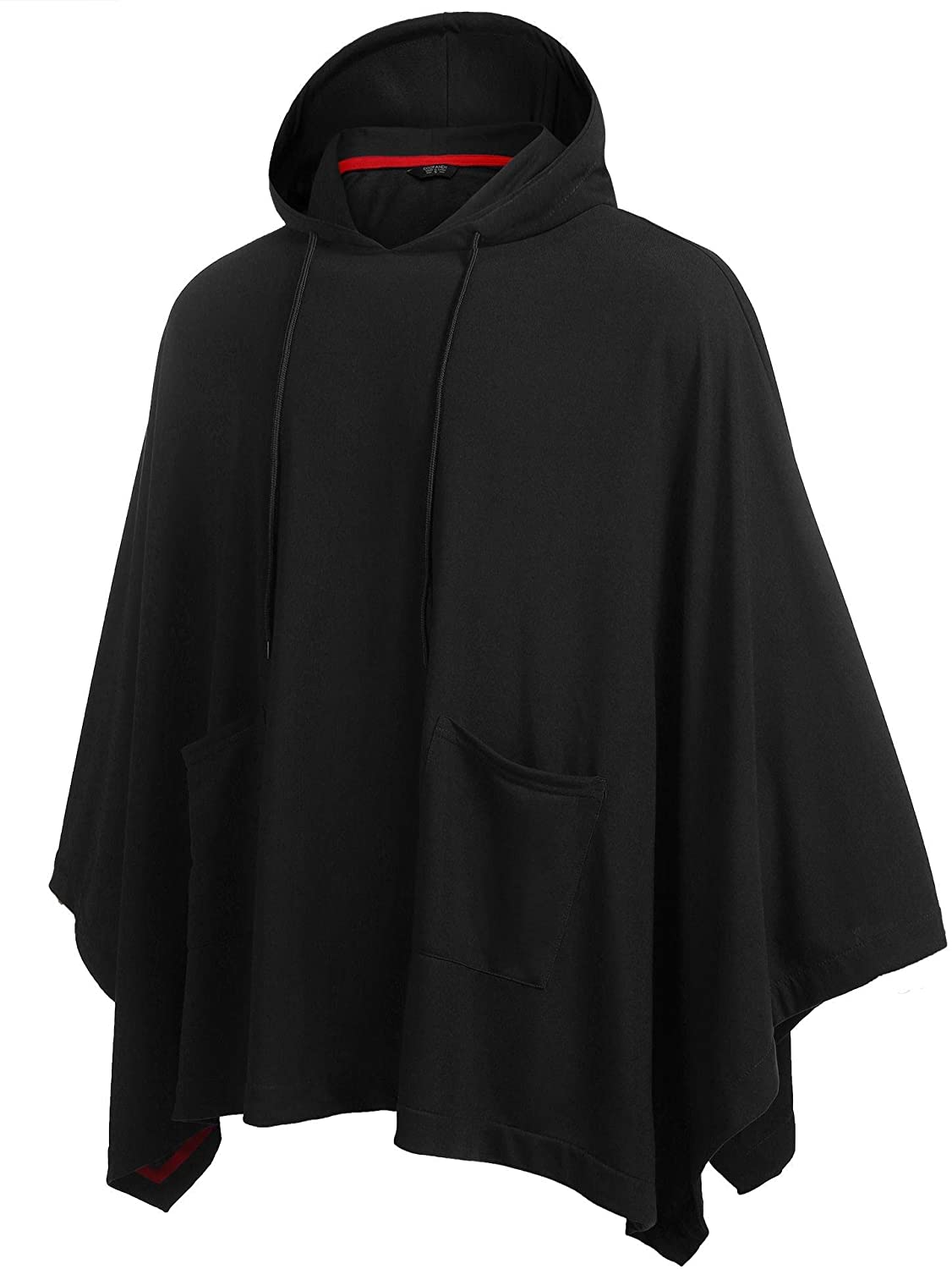 COOFANDY Unisex Casual Hooded Poncho Cape Cloak Fashion Coat Hoodie ...