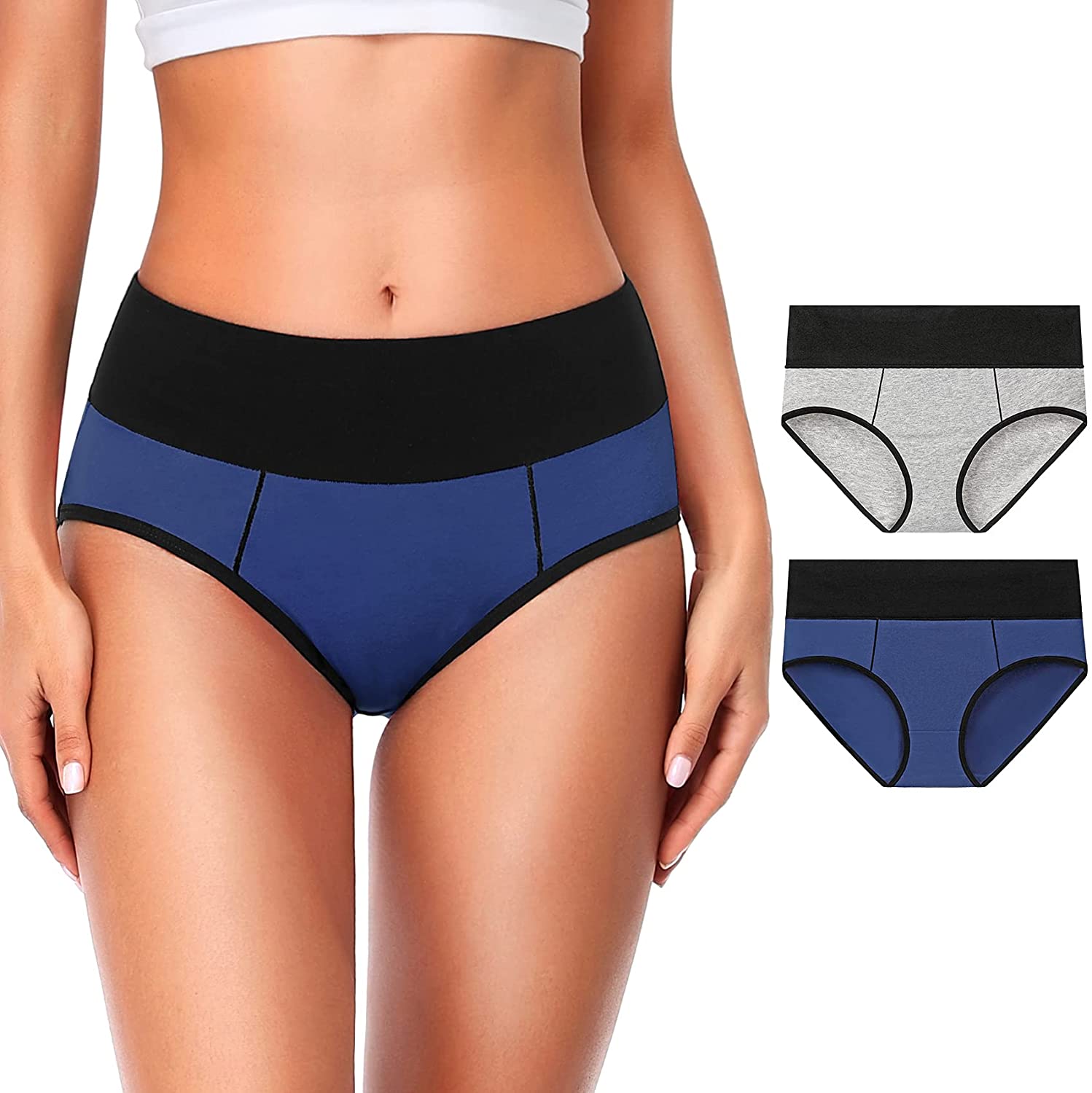 Buy EIGGAM Women's Cotton Underwear, Soft Comfort and Breathable Briefs  Solid Color High Waist Control Panties for Women 5 Pack (Multicoloured,  Medium) Online at desertcartParaguay