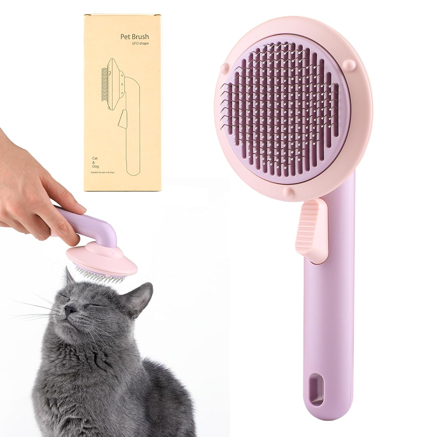UFO Shape Cat Brush Dog Brush, Soft Cat Grooming Tool Brush for