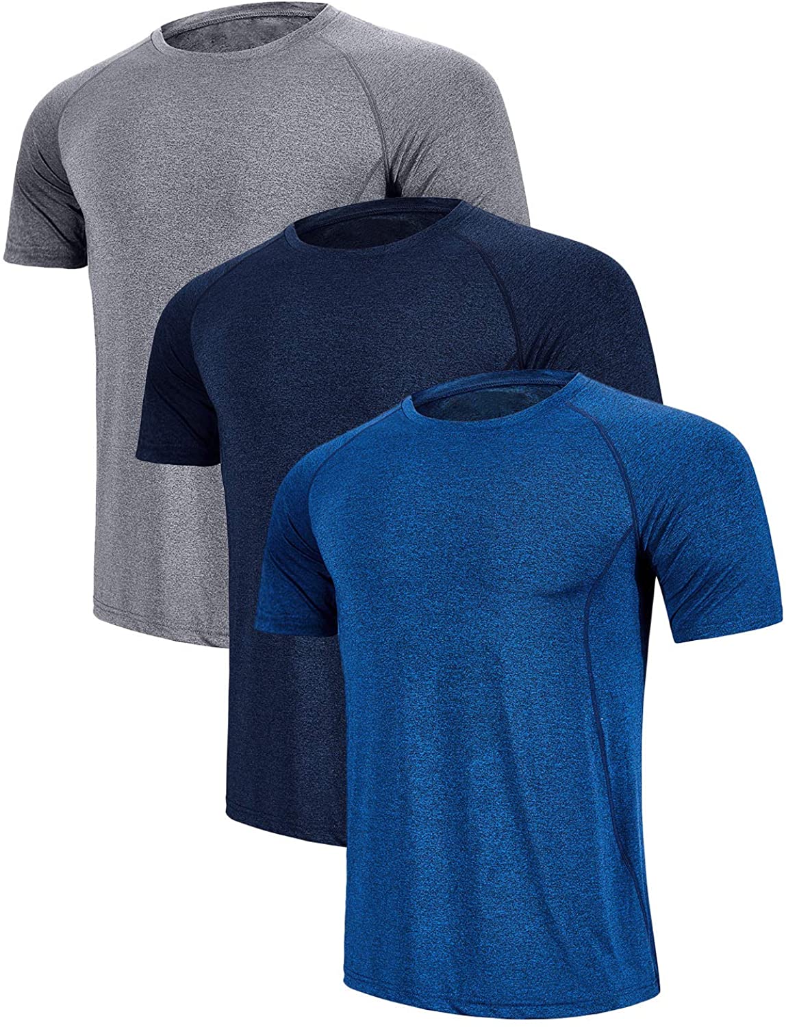 ZITY Men's Quick Dry T-Shirt Athletic Moisture-Wicking Dry Fit Running ...