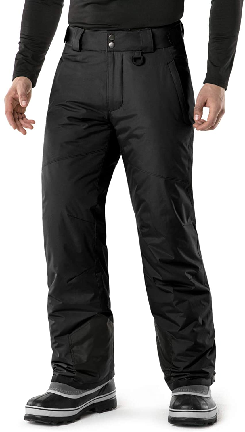 TSLA Mens Rip-Stop Snow Pants Windproof Ski Insulated Water-Repel Bottoms
