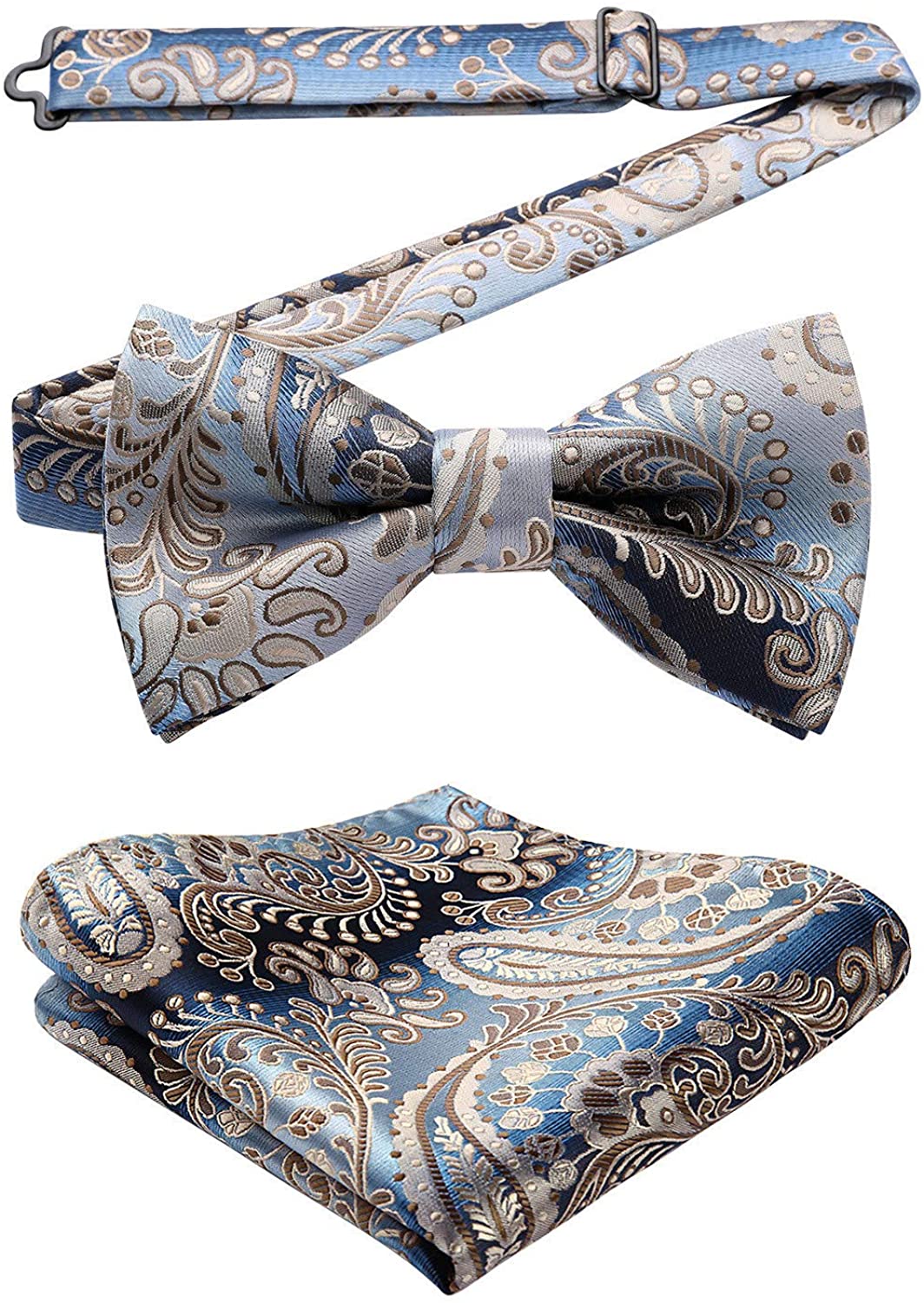 Olive Green Paisley Premium Quality PN31 Bow Tie Pre-Tied 