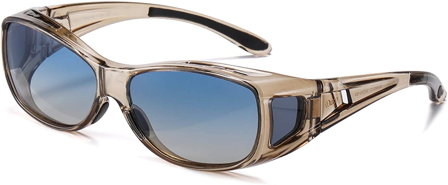 DUCO Unisex Wear Over Prescription Glasses Rx Glasses Polarized Sunglasses  DC8956