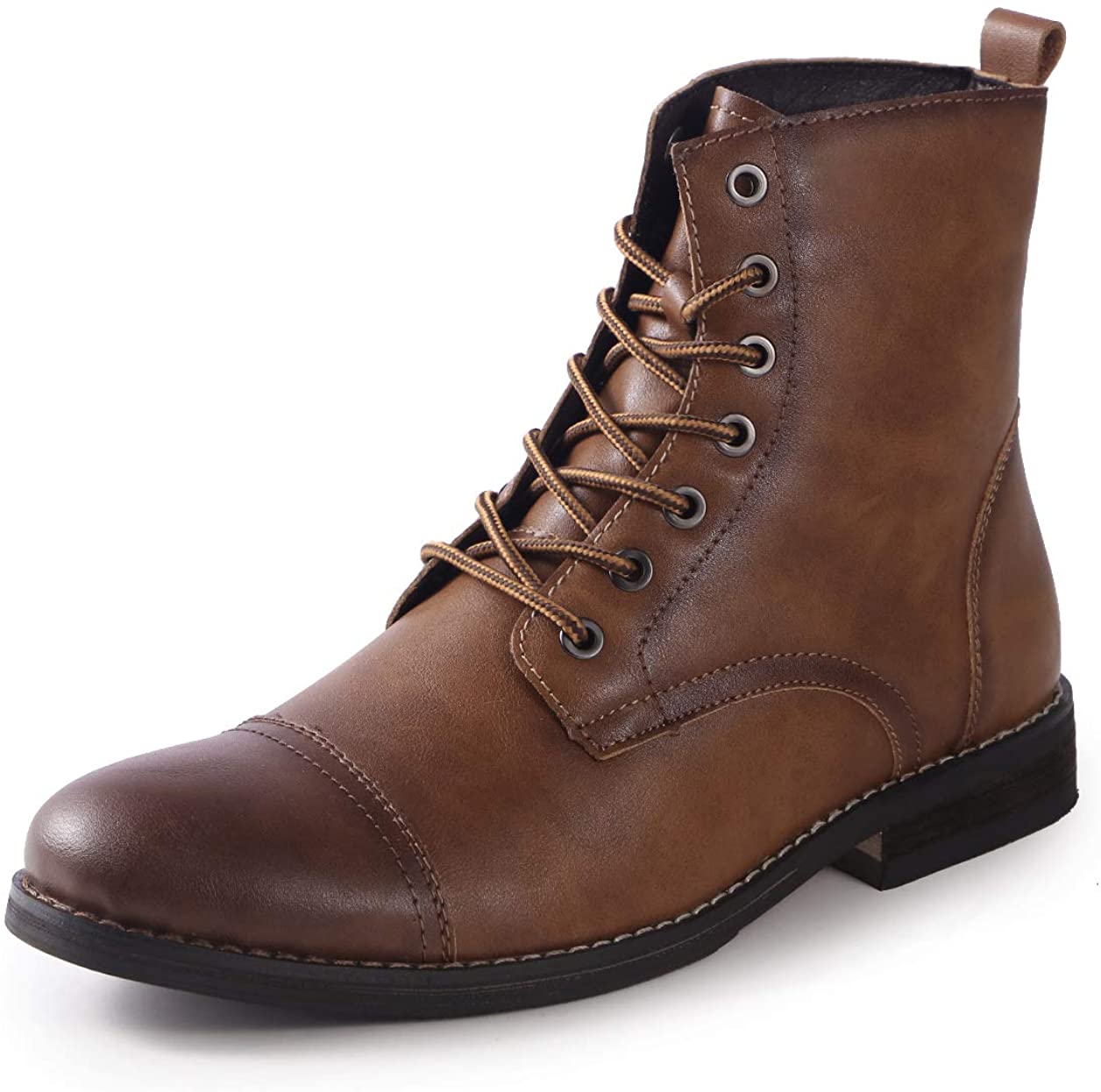 Mens Boots Combat Dress Fashion Lace up Motorcycle Boot