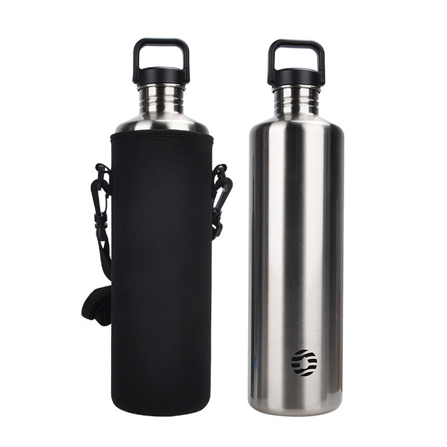 Portable Large Capacity Water Bottle, Stainless Steel Leakproof