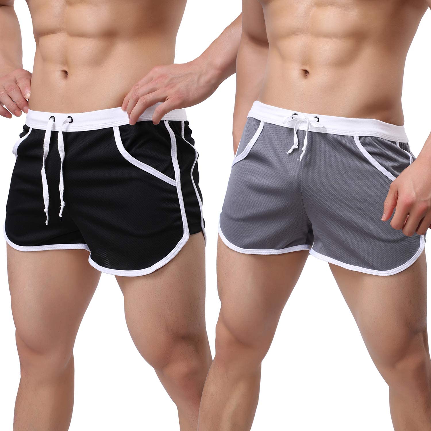 ASLIMAN Mens Running Shorts Workout Athletic Gym Casual Lounge