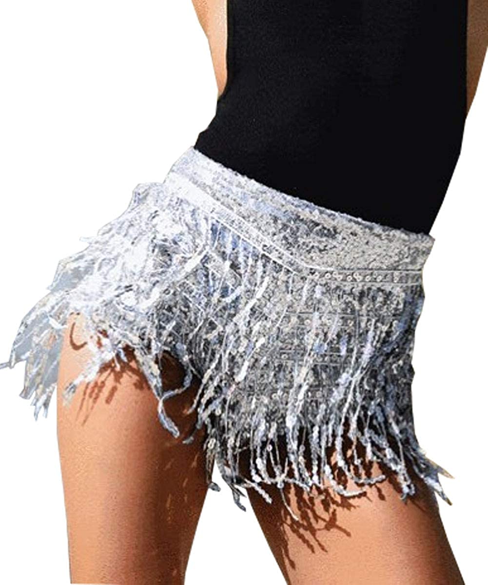 sequin tassel shorts