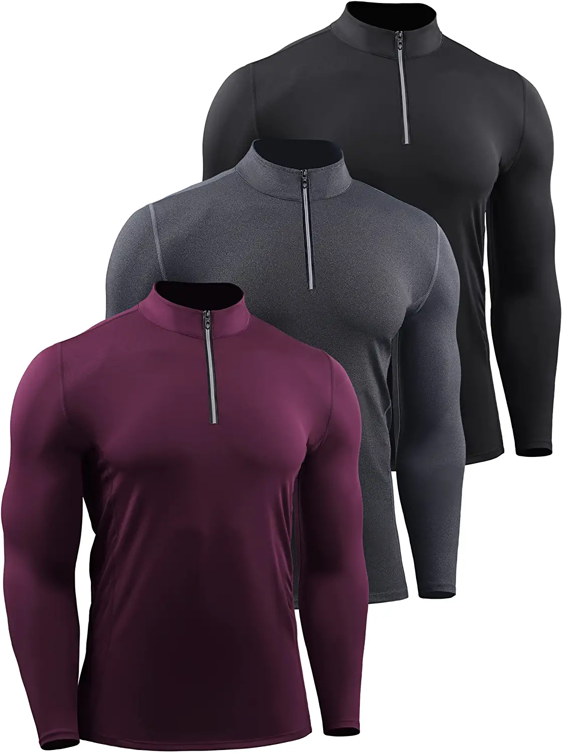 NELEUS Men Dry Fit Long Sleeve Compression Shirts Workout Running