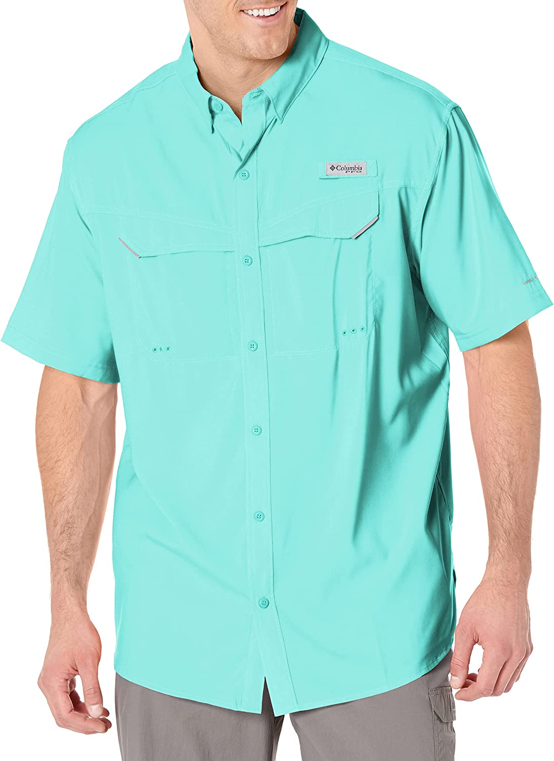 Columbia Lo Drag Electric Turquoise - Mens Shirt - 1540071362 - XS