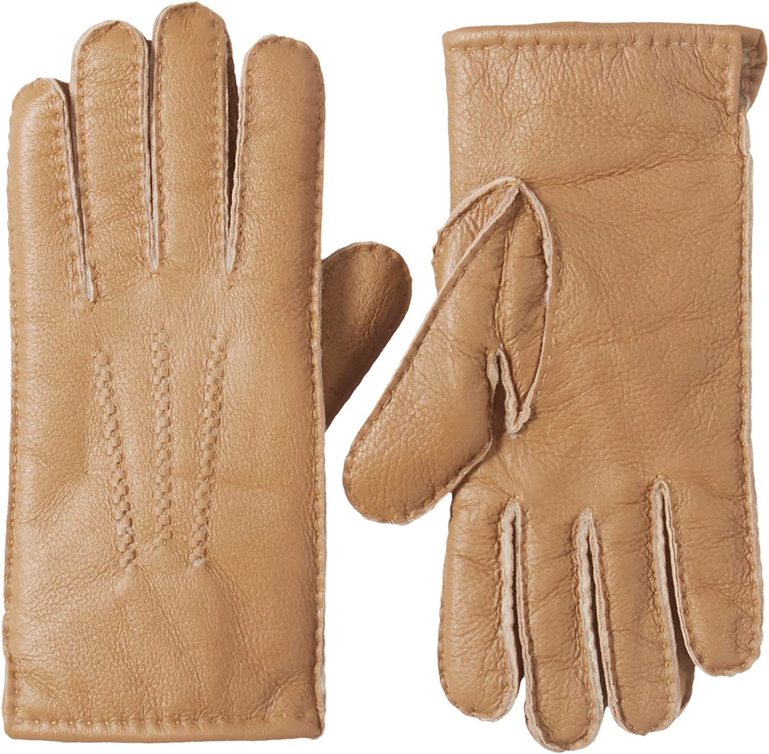 Hermès Brown Square Stitching Detailing Gloves Lambskin Leather