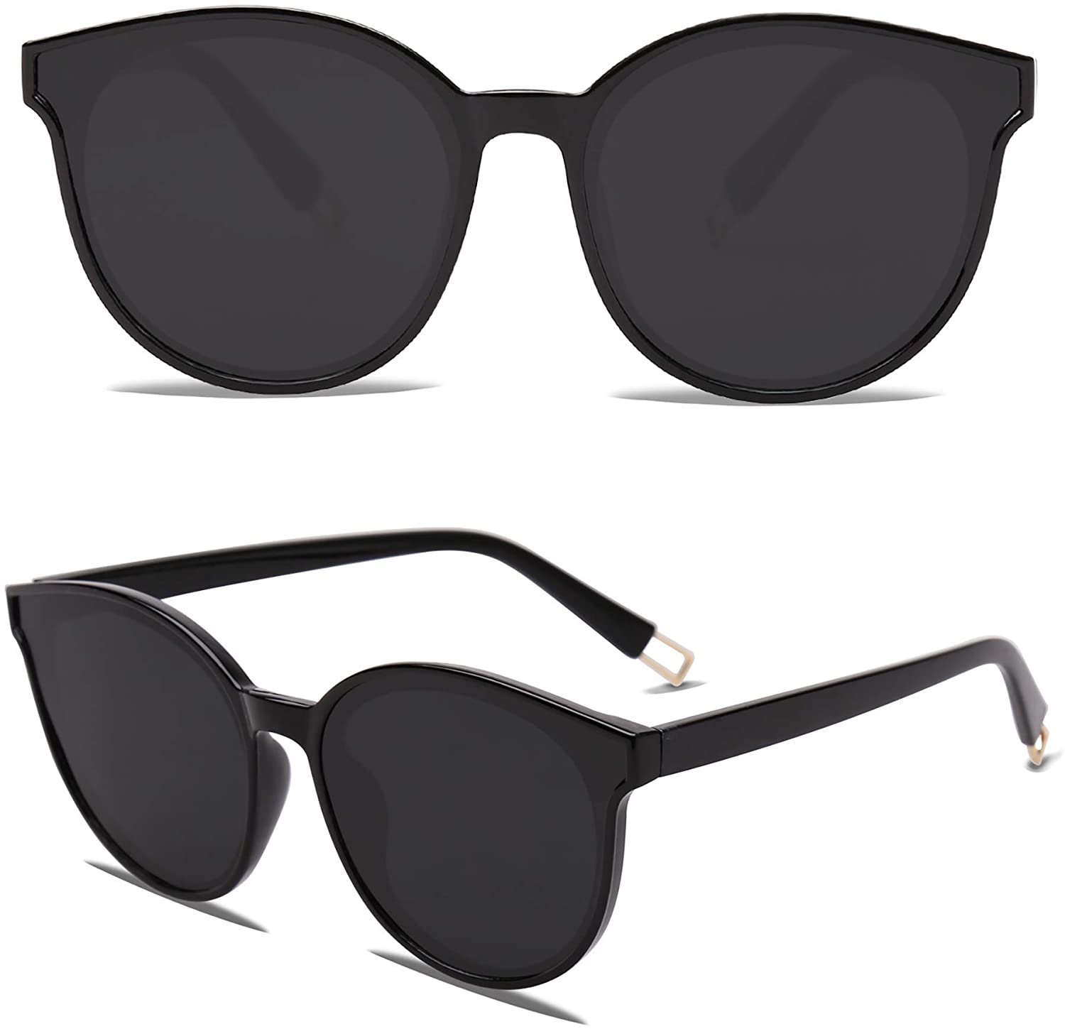 SOJOS Fashion Round Sunglasses for Women Men Oversized Vintage Shades SJ2057 