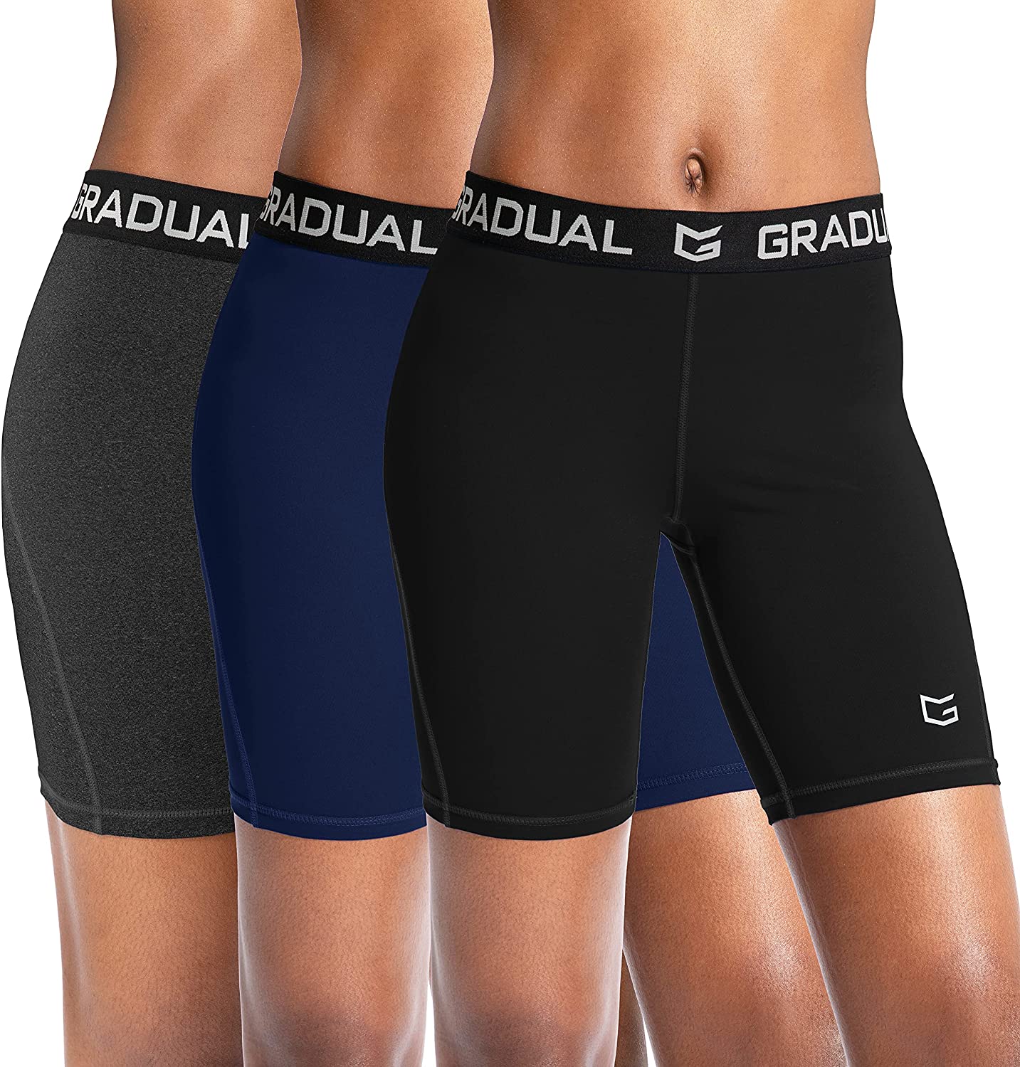  Women's Spandex Compression Volleyball Shorts 3 /7