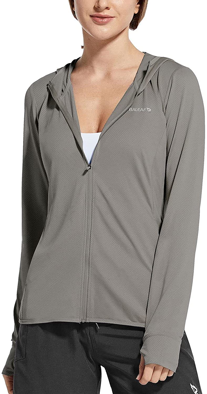 BALEAF Women's UPF 50+ Sun Protection Jacket Hooded Cooling Shirt with  Pockets H