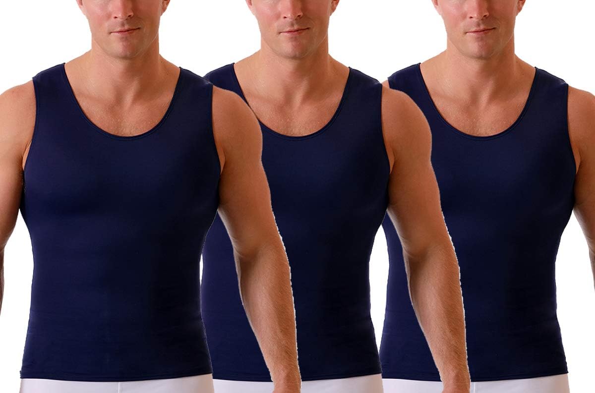 Men's Slimming Compression Shirt,Slim Fit Undershirt Insta Slim Shapewear  Muscle Tank
