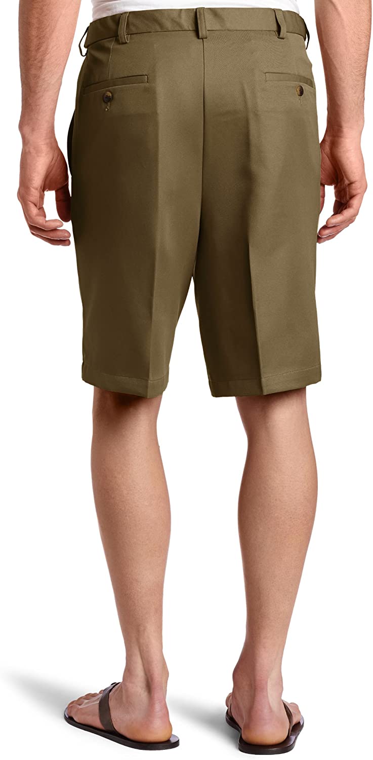 Haggar Mens Cool 18 Pro Pleat Front 4-Way Stretch Expandable Waist Short Regular and Big & Tall Sizes