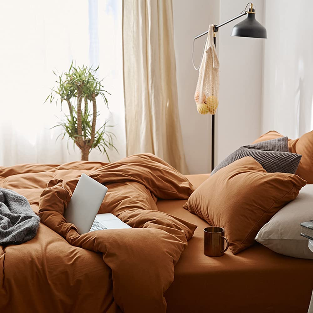 orange rust duvet cover