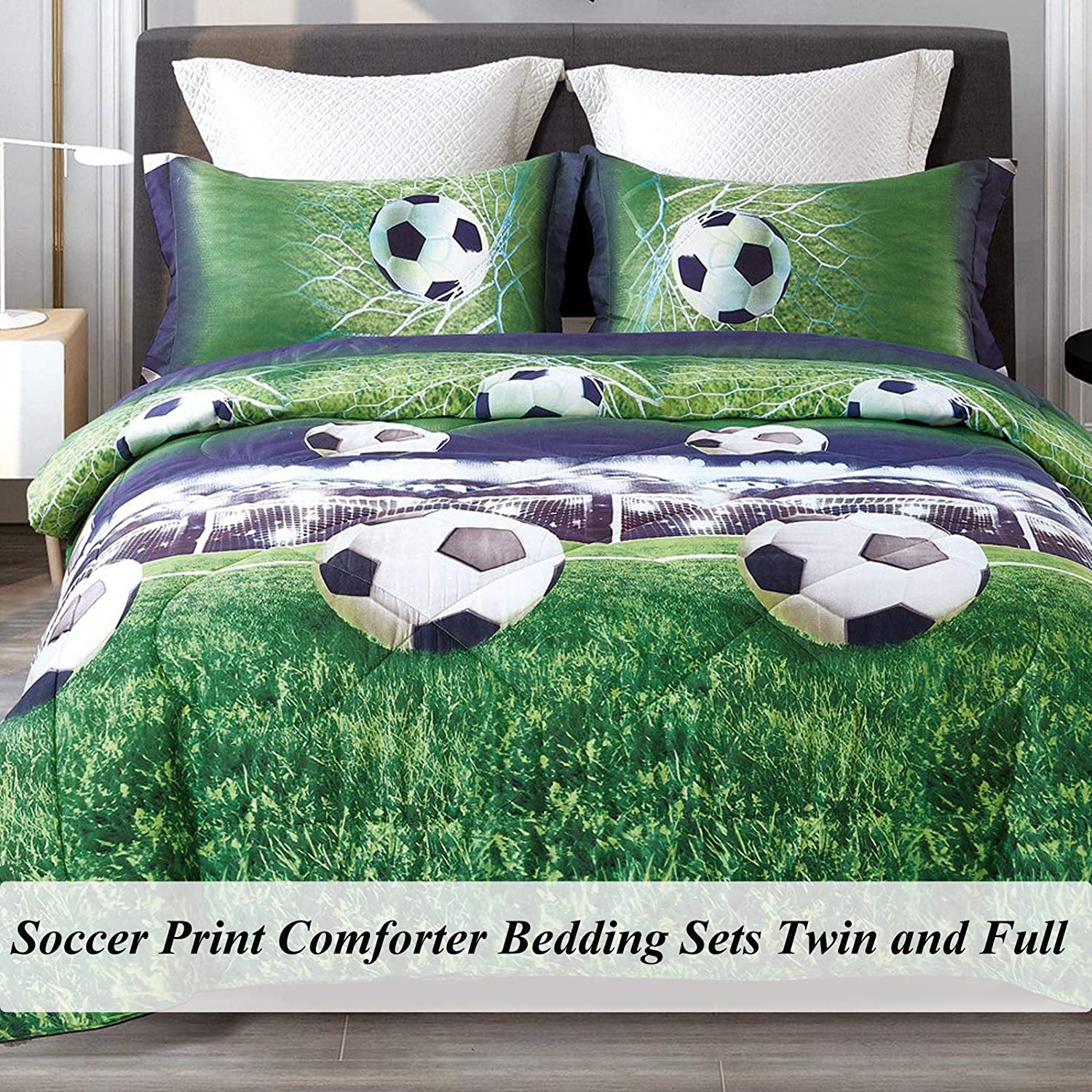 ENCOFT 3D Football Comforter Bedding Sets for Teen Kids ...