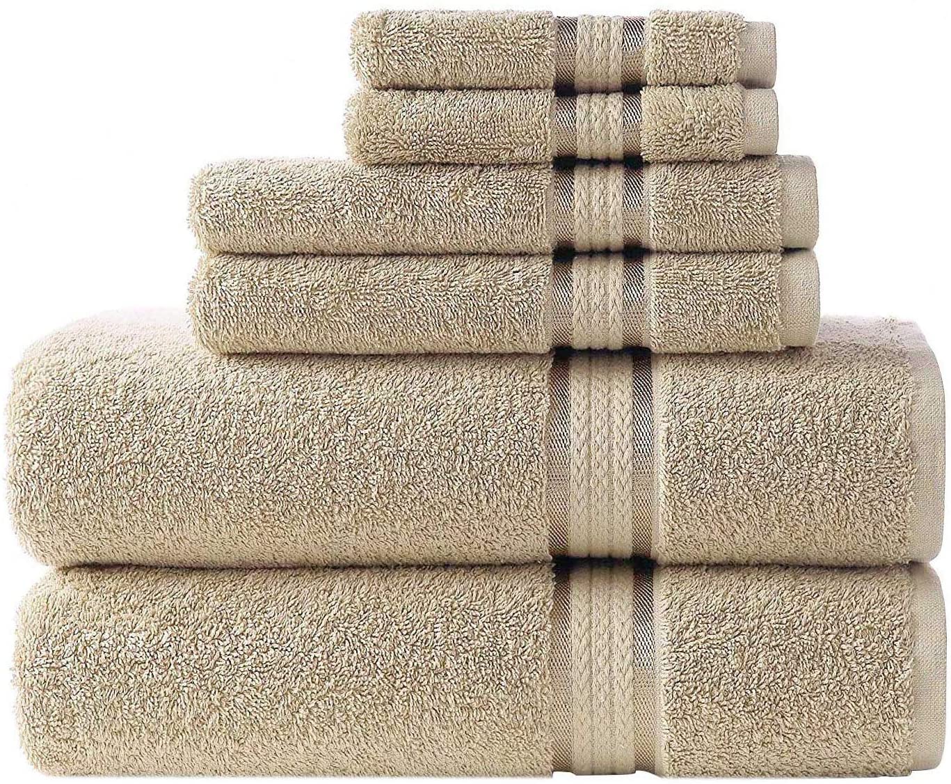 COTTON CRAFT Ultra Soft 6 Piece Towel Set - Highly Absorbent Bathroom –  SHANULKA Home Decor