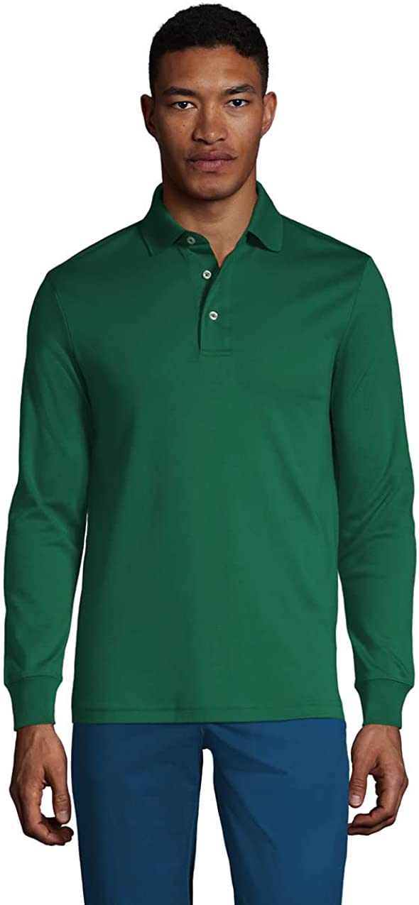 men's long sleeve super soft supima polo shirt