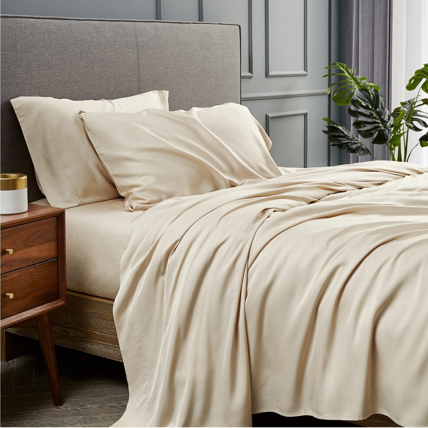 Bedsure Queen Sheets, Rayon Derived from Bamboo, Queen Cooling