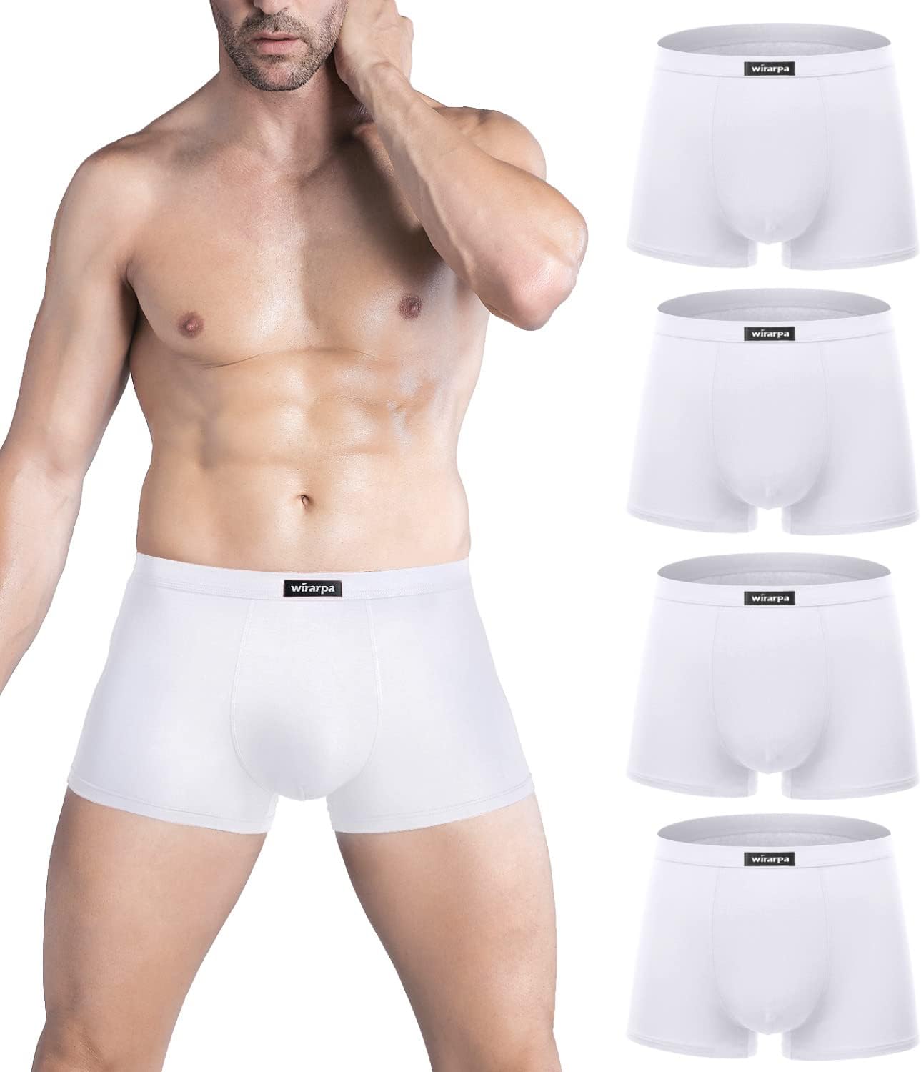 wirarpa Mens Breathable Modal Microfiber Trunks Underwear
