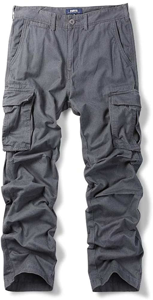 New Men's Stright Loose Pants Casual Military Army Cargo Work Combat Trousers F 