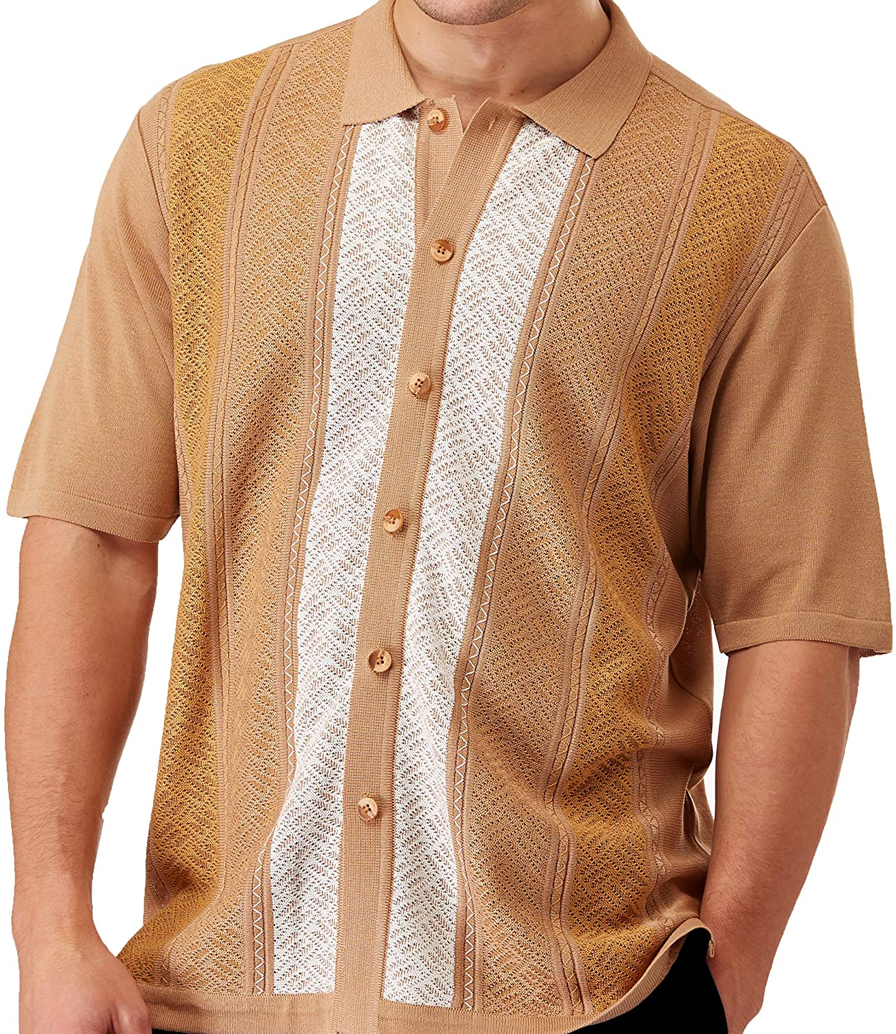 Modern Polo Vintage Classics Men’s Short Sleeve Knit Sports Shirt Multi Stripes 