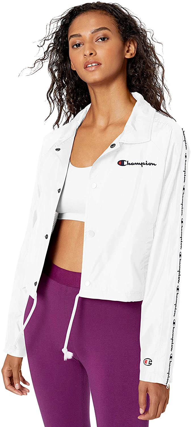 Champion LIFE womens Cropped Coaches Jacket | eBay