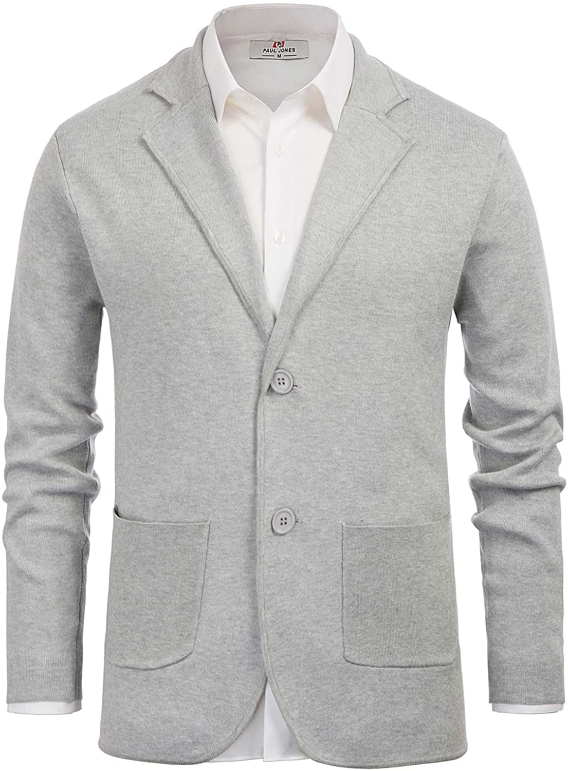PJ PAUL JONES Men's Shawl Collar Cardigan Sweaters Cable Knitted Aran Sweater with Buttons 