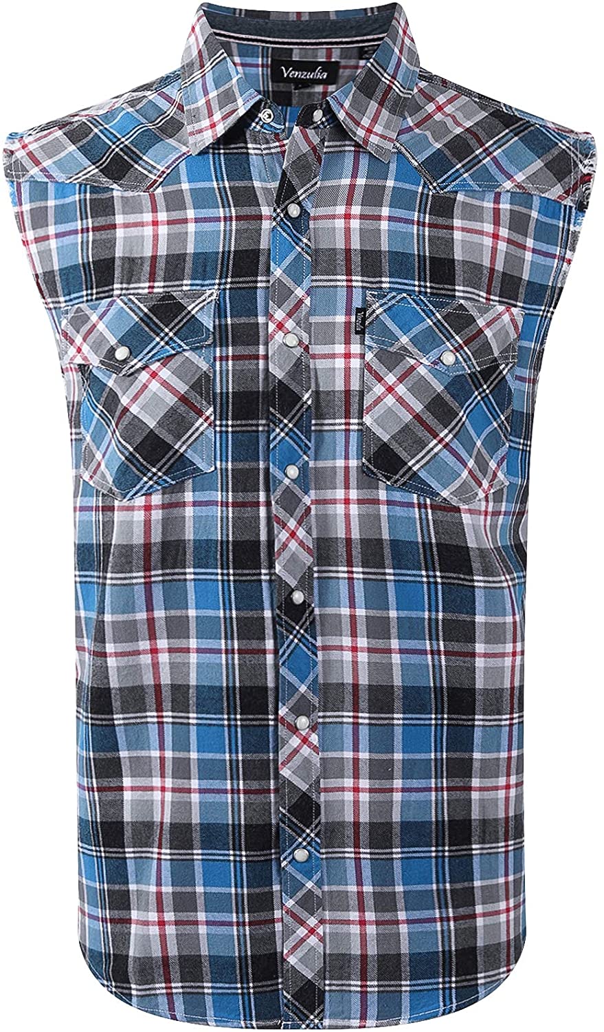 mens sleeveless snap shirts