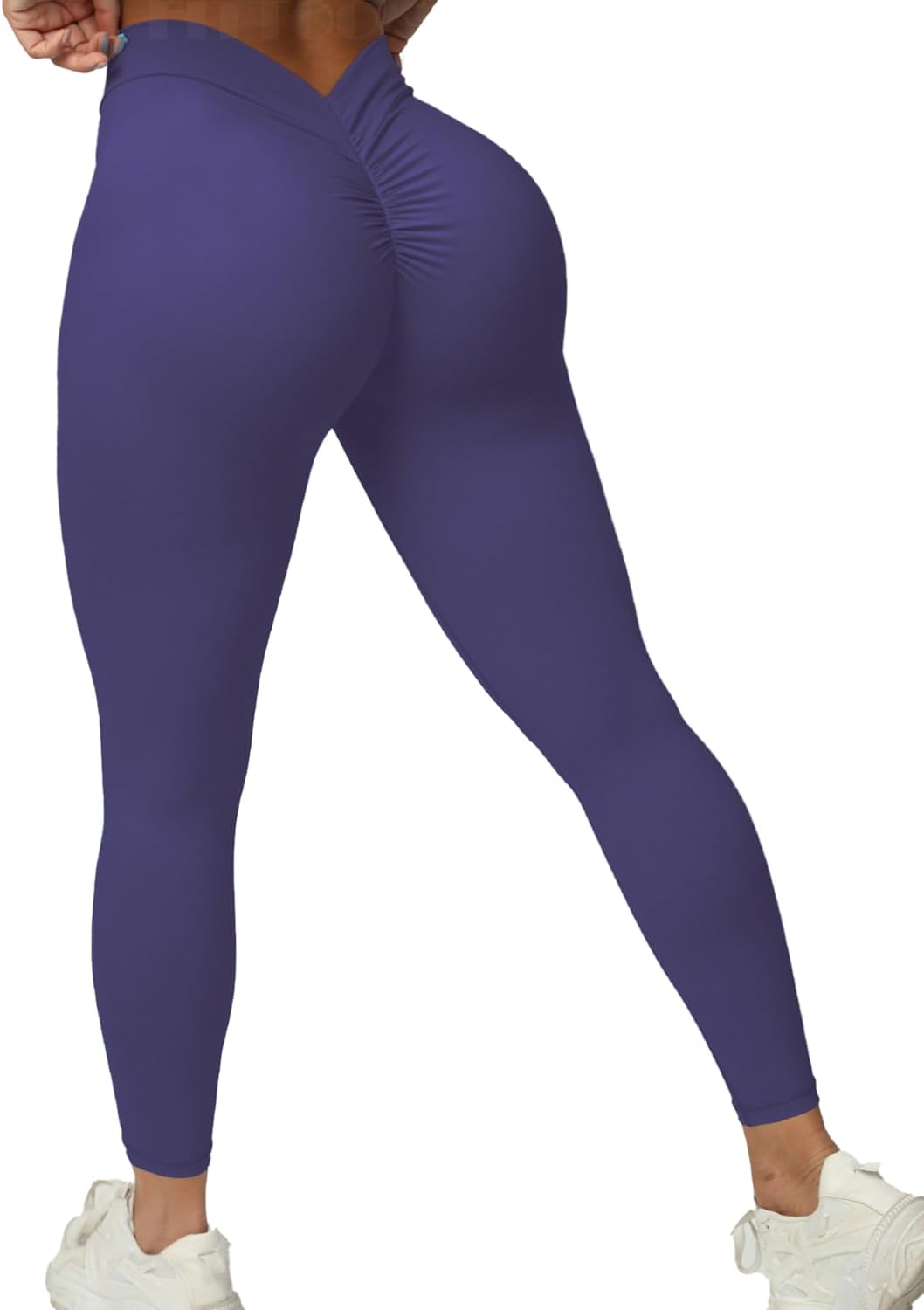 GetUSCart- FITTOO Women's High Waist Yoga Pants Tummy Control Scrunched Booty  Capri Leggings Workout Running Butt Lift Textured Tights Blue Small