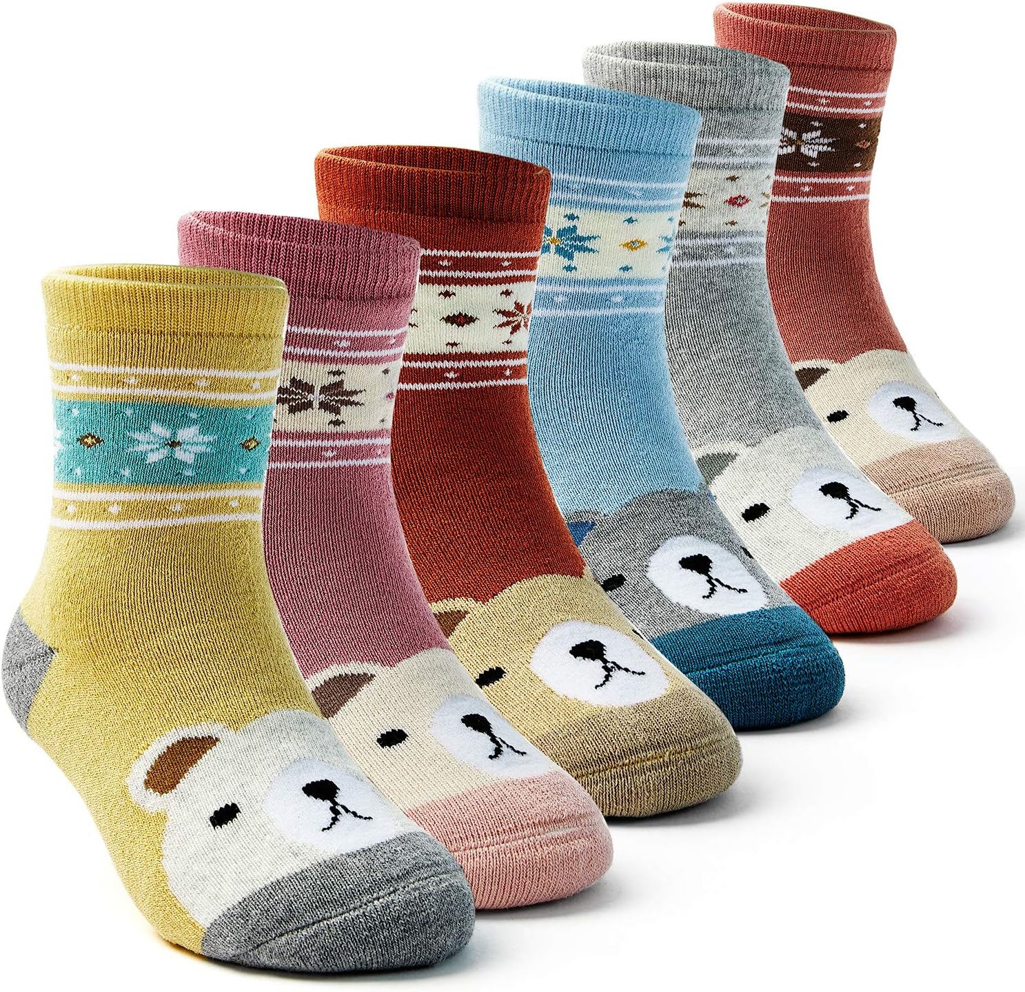 Boys Thick Cotton Socks Kids Winter Warm Socks Christmas Bear Socks