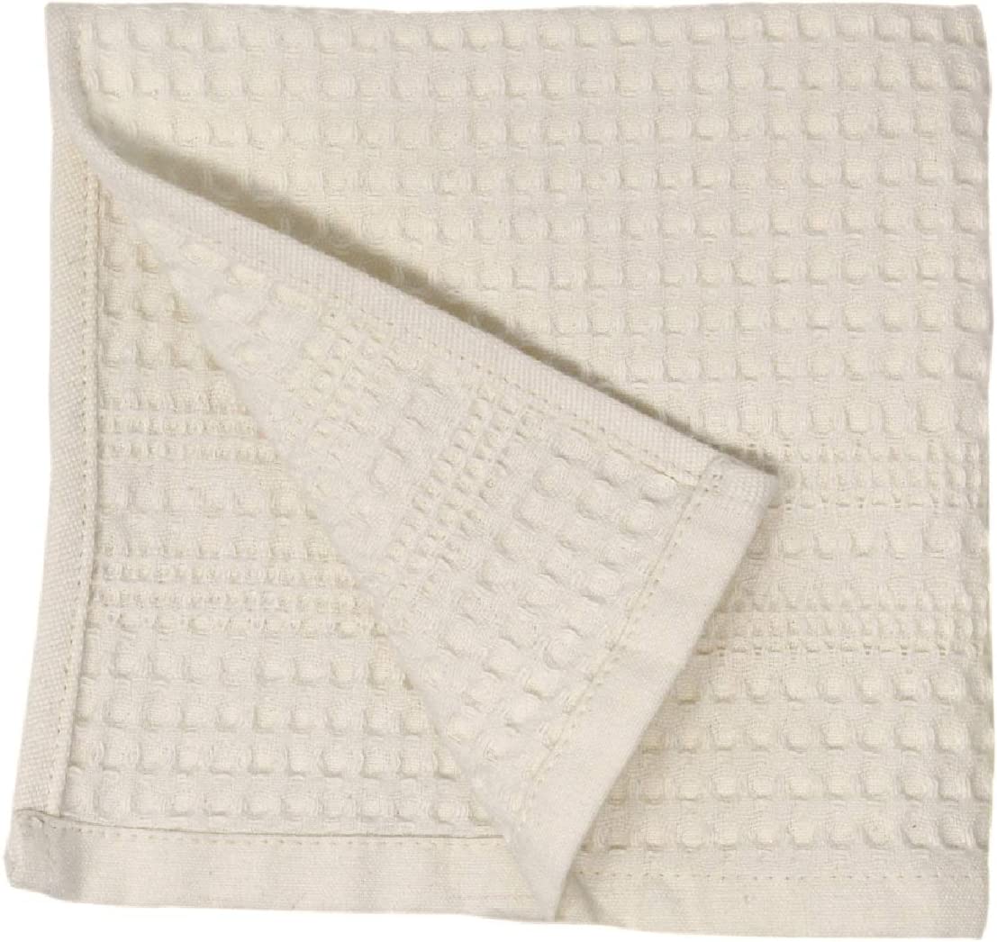 Gilden Tree Waffle Towel Quick Dry Thin Exfoliating Washcloths for Face Body Classic Style (White)