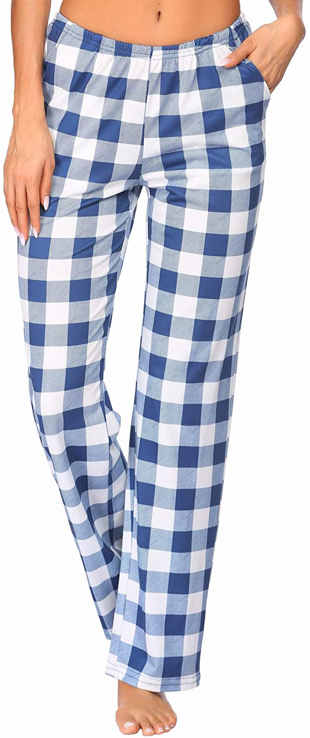 Ekouaer Pajama Pants Women's Casual Lounge Pants Soft Cotton Sleepwear Pj  Bottom