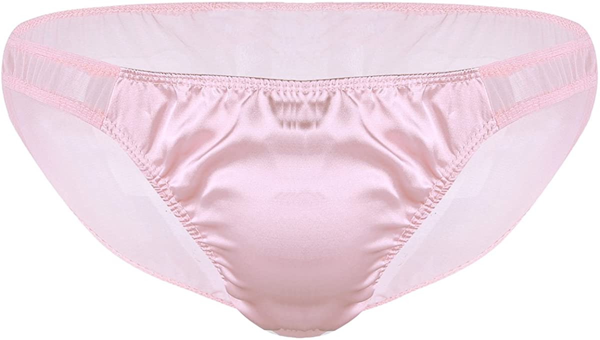 CHICTRY Men S Sissy Pouch Satin Panties Mesh See Through Briefs Thong Lingerie EBay