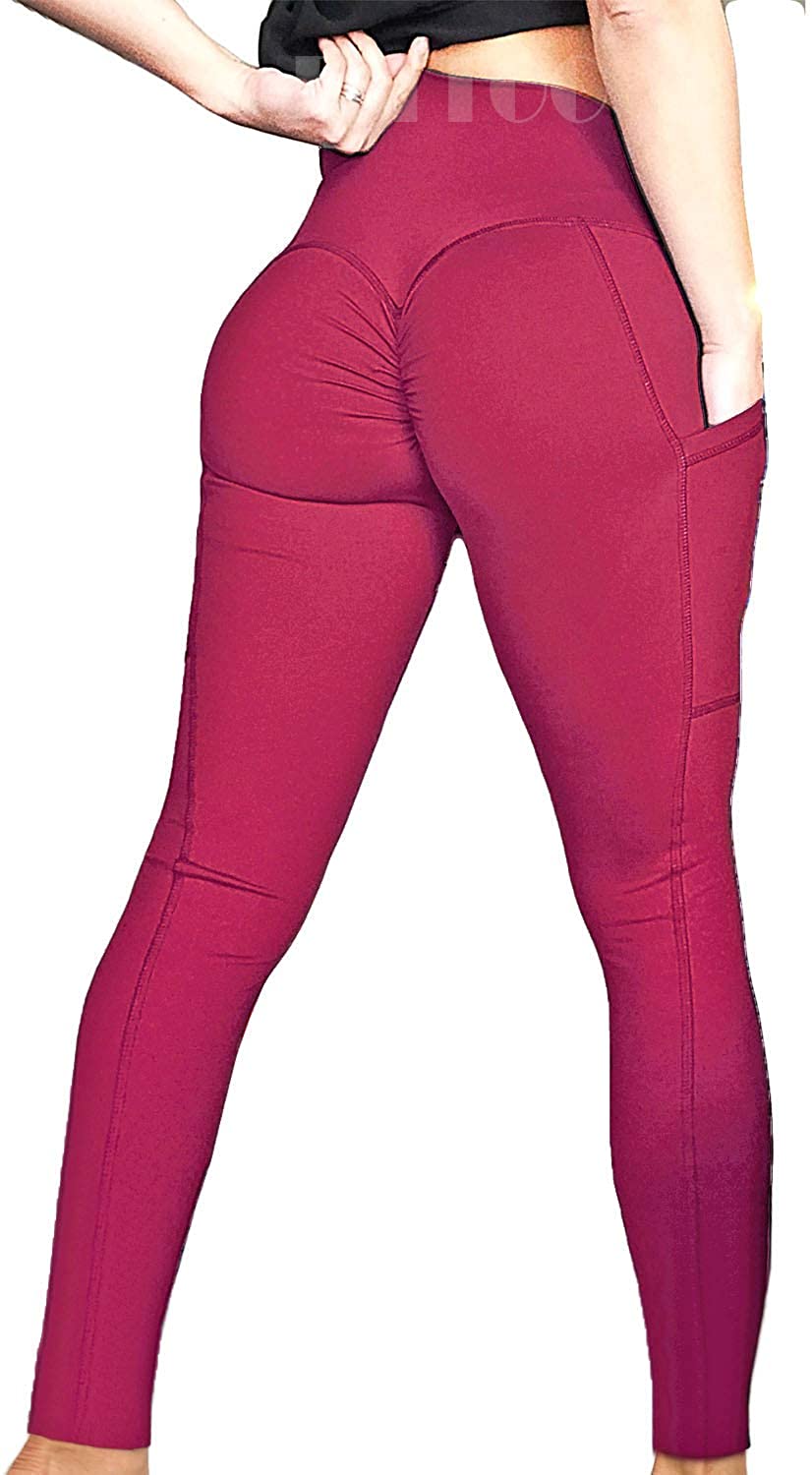 Amtdh Womens Yoga Pants for Women Sweatpants High Waist Butt Lift Tights  Workout Pants Stretch Athletic Workout Pants Slimming Tummy Control Fitness  Running Yoga Leggings for Women Pink S 