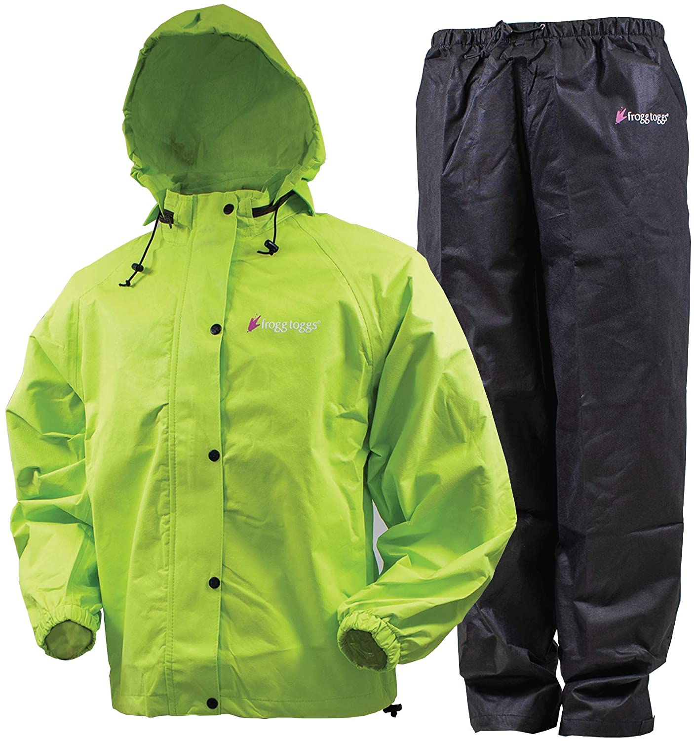 Green/Black Frogg Toggs Mens All Sports Rain and Wind Suit Large