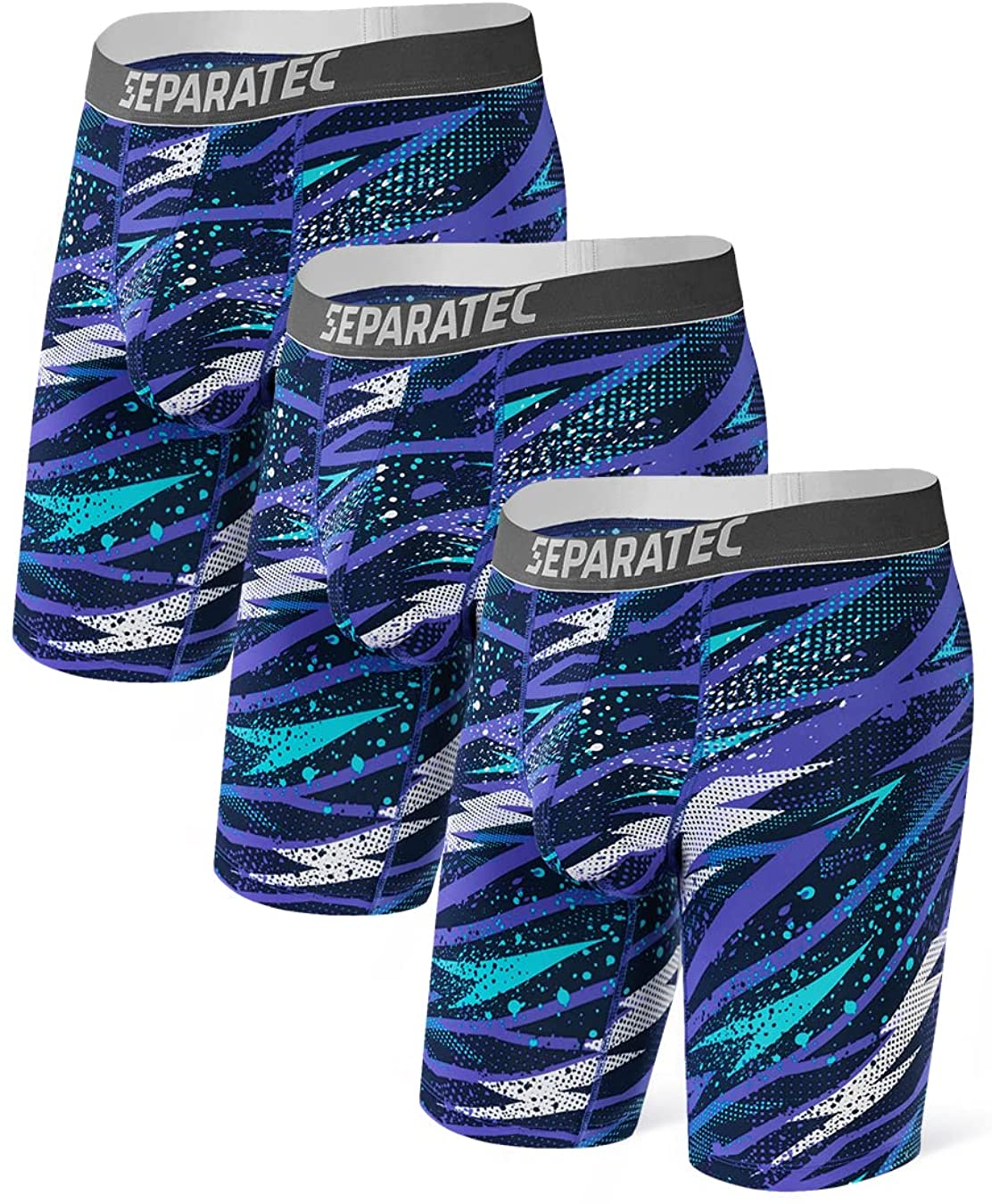 Separatec Men's Underwear long leg Active Sport Cool Dry Performance Boxer  Brief