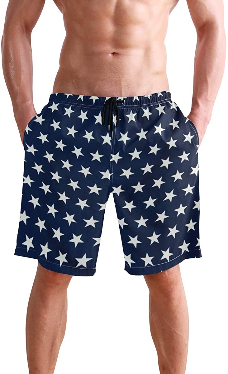 American Flag Shorts Men Men's Linen Casual Classic Fit Short Drawstring  Summer Beach Shorts Men's Cargo Quick Dry Shorts mj13 Blue