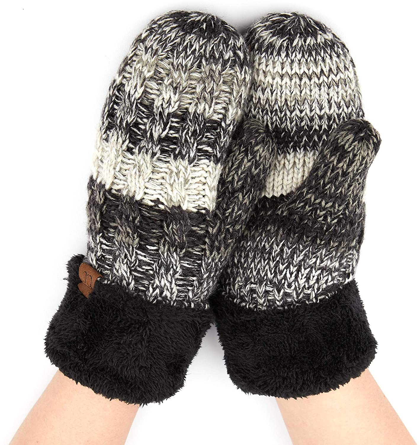 fleece lined womens mittens