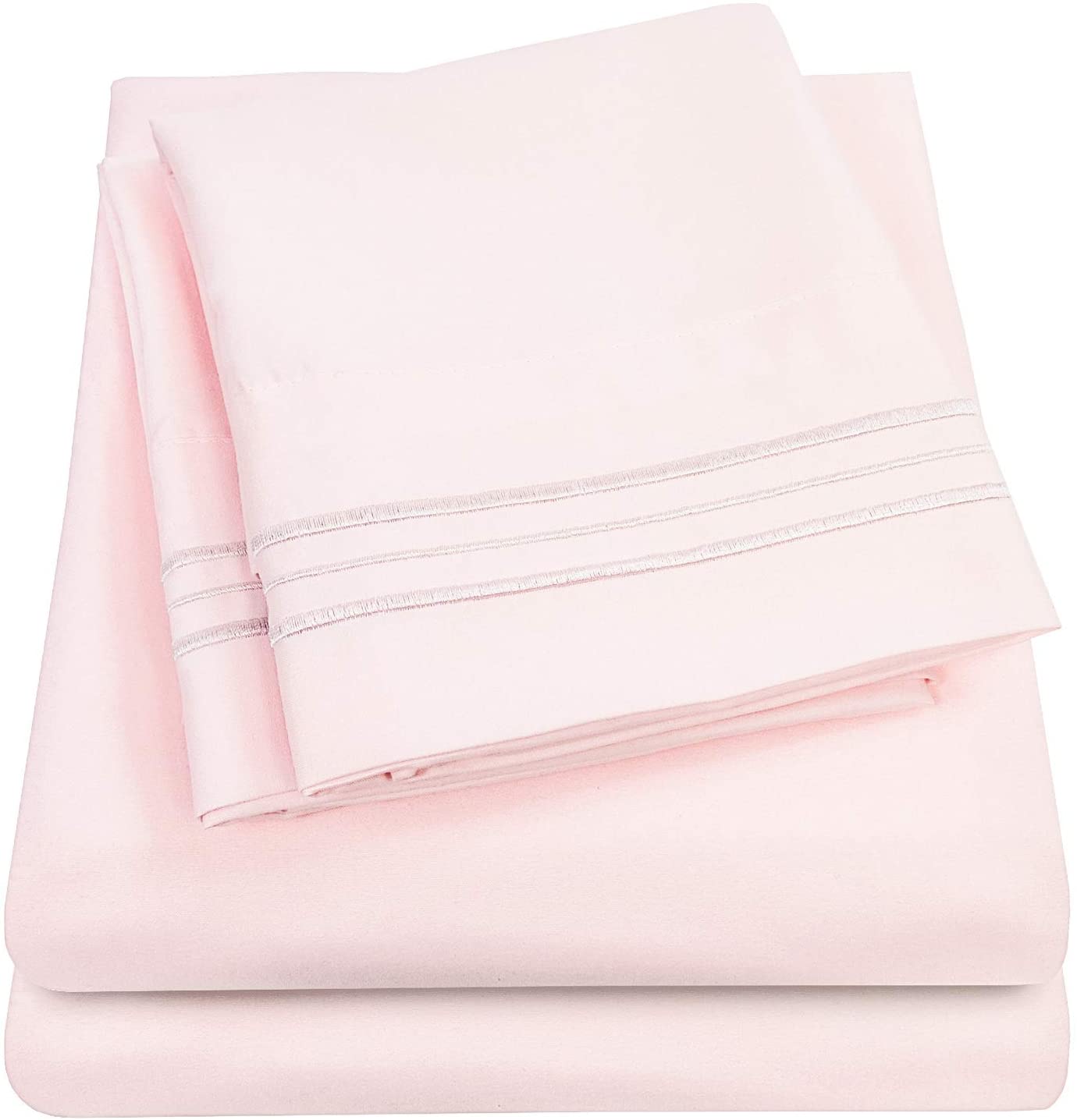 Sweet Home Collectio 1500 Supreme Collection Bed Sheet Set - Extra Soft, Elastic  Corner Straps, Deep Pockets