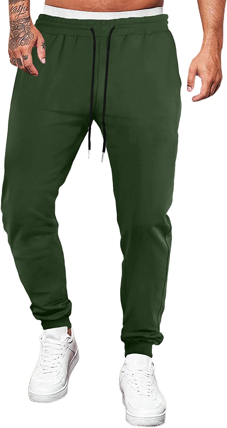 JMIERR Men's Sweatpants Tapered Gym Running Workout Pants Athletic