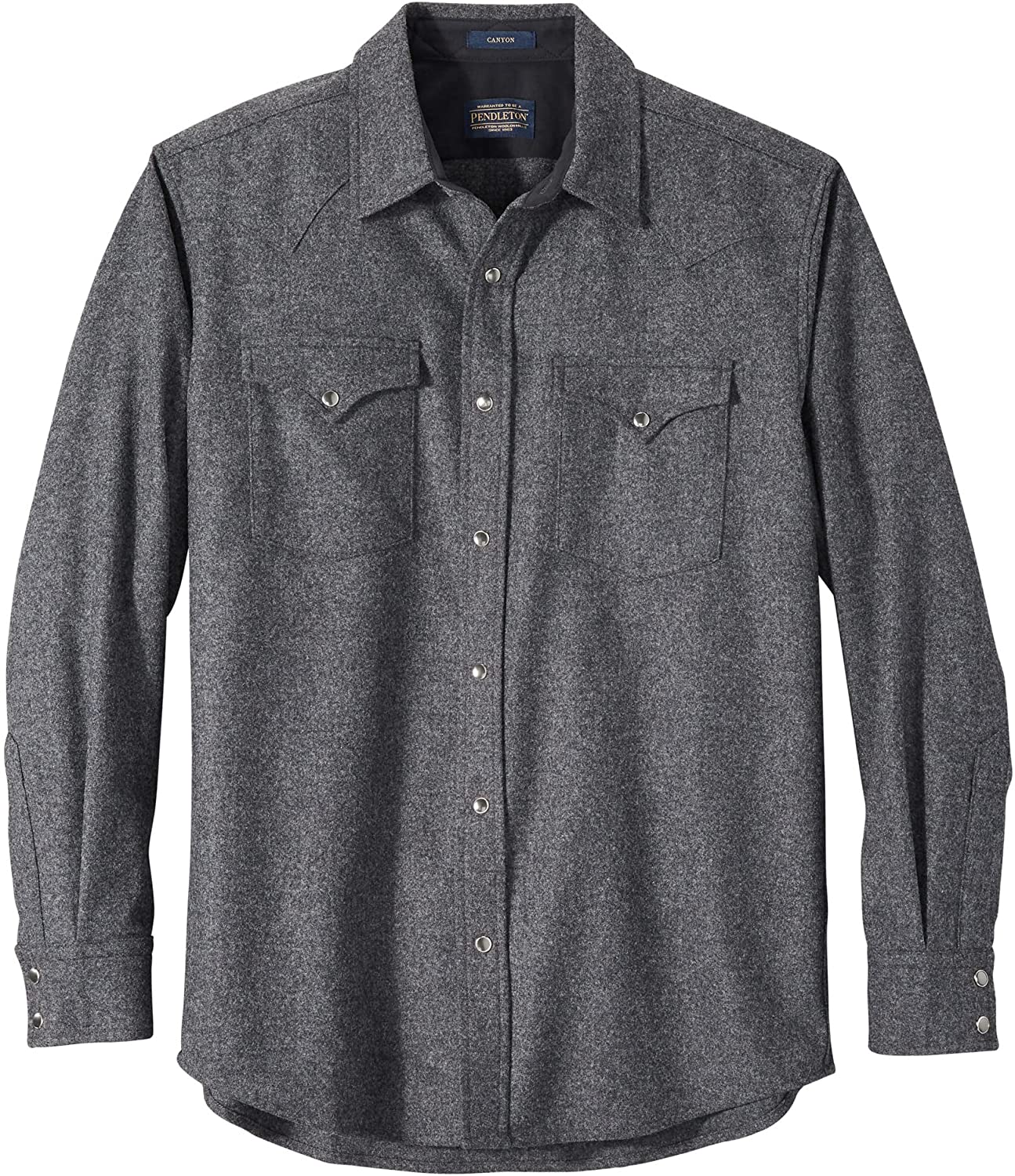 Pendleton Mens Long Sleeve Snap Front Fitted Canyon Wool Shirt
