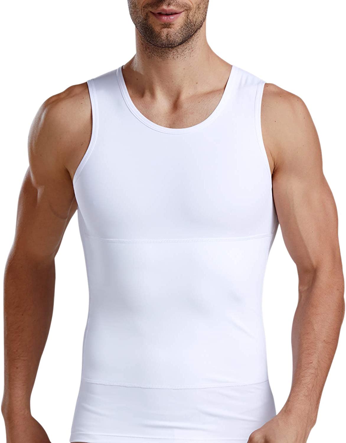 ISUP Mens Slimming Body Shaper Compression Tank Top Undershirt