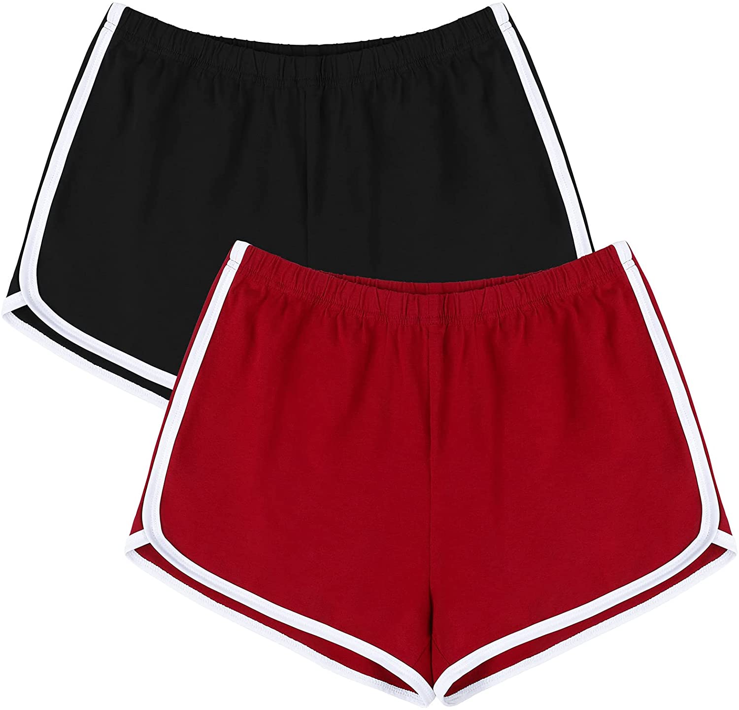 Shop Generic Linen Shorts Women Summer Cotton Women Shorts Gym Workout  Shorts Yoga Cute Black Biker Shorts Women Pants Short Sport Femme-Brick Red  Online