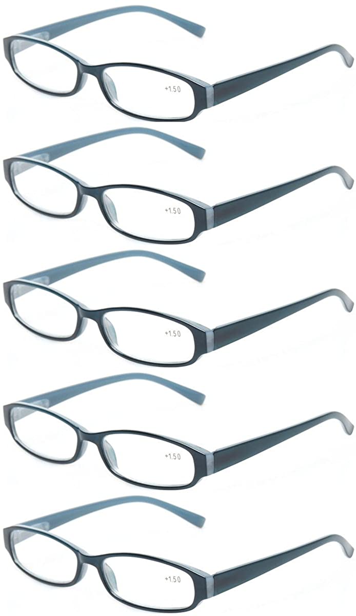 Reading Glasses 5 Pairs Quality Fashion Men Women Spring Hinge Readers |  eBay