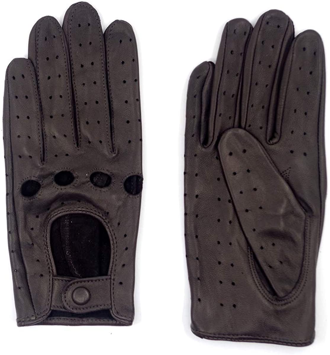 Womens Touchscreen Genuine Leather Driving Gloves Unlined 