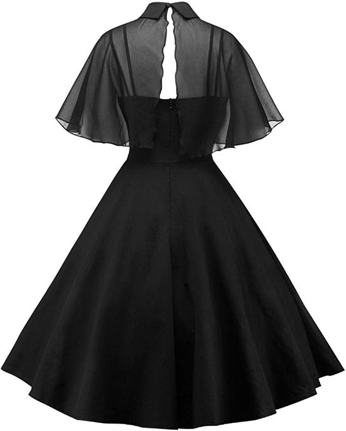 GownTown Women's 1950s Cloak Two-Piece Cocktail Dress 
